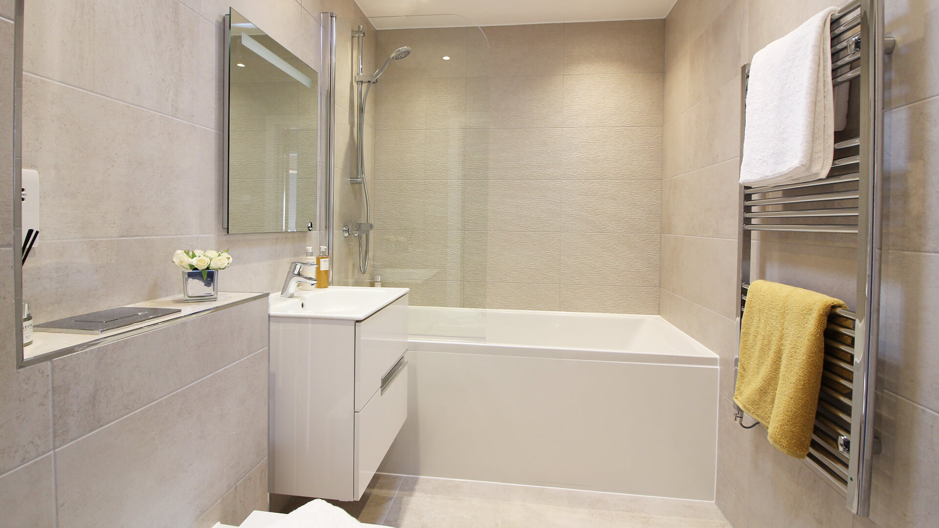 Fitted bathroom at our Mulberry place development.