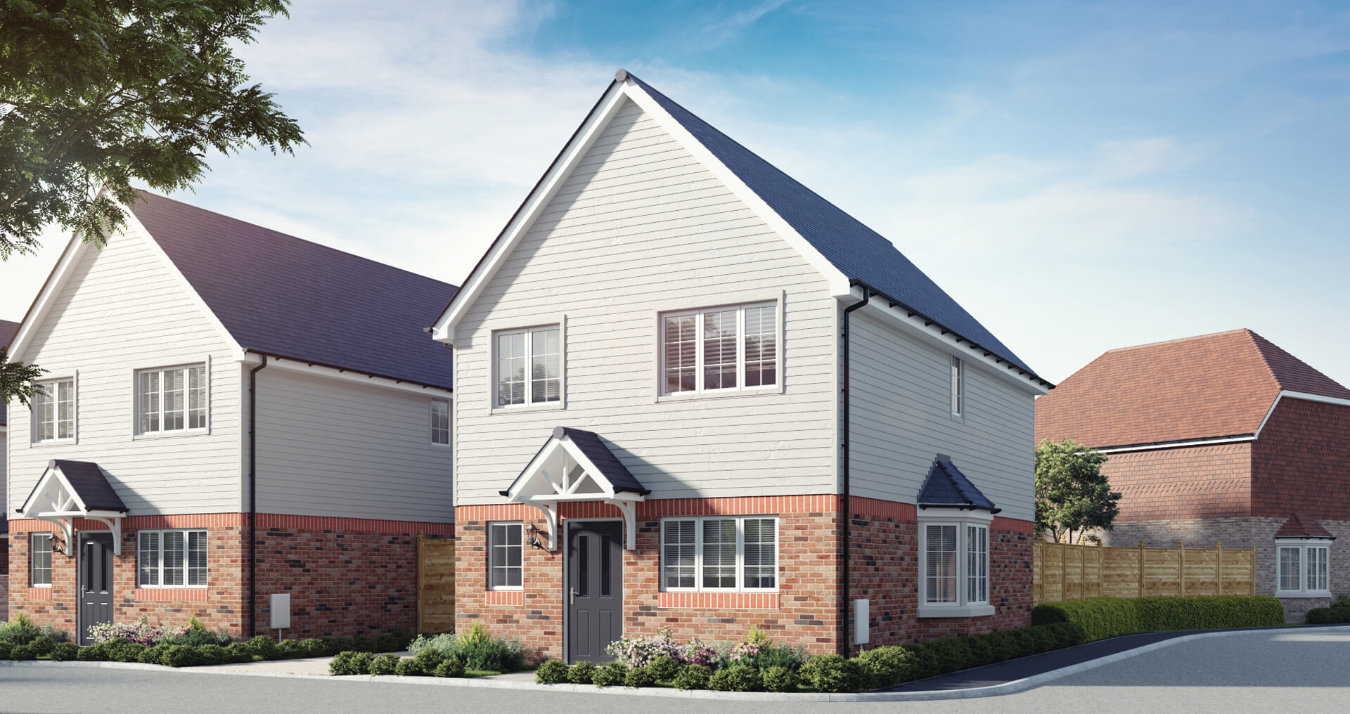 CGI of Clarendon Homes' Ivy Court houses