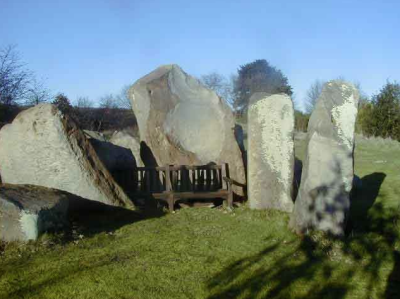 Standing Stones in the Chestnuts Long Barrow 