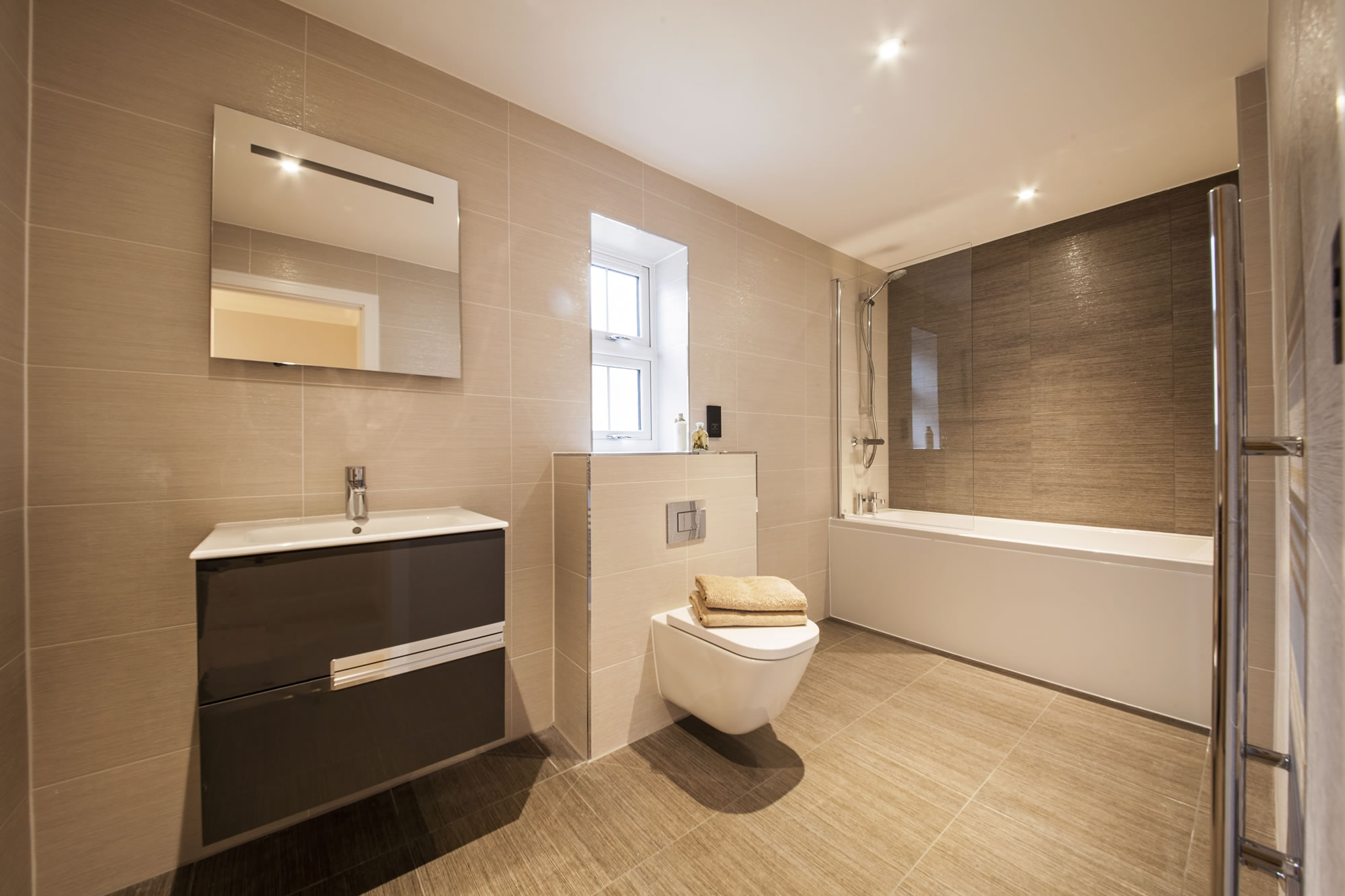 A fully fitted bathroom from Clarendon Homes