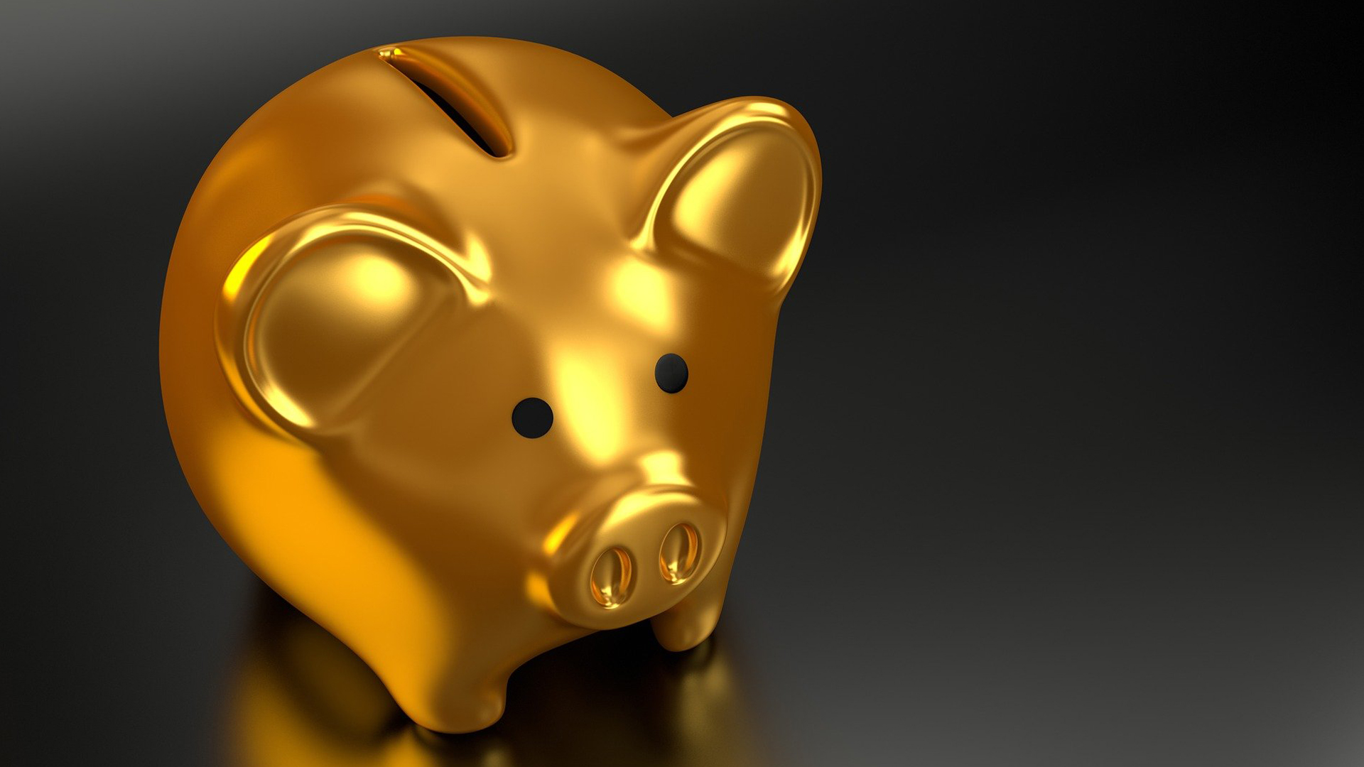 A golden piggy bank