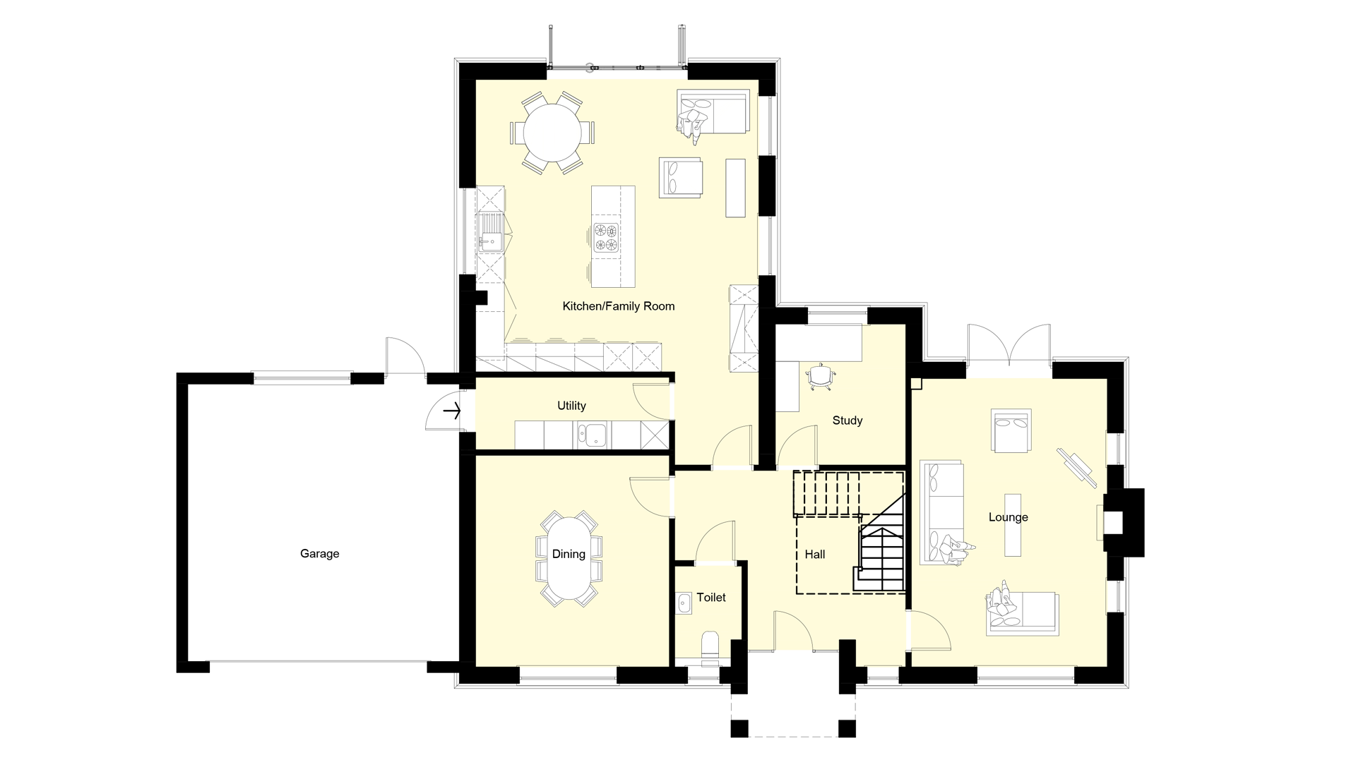Layout of the ground floor at Weavers park development.
