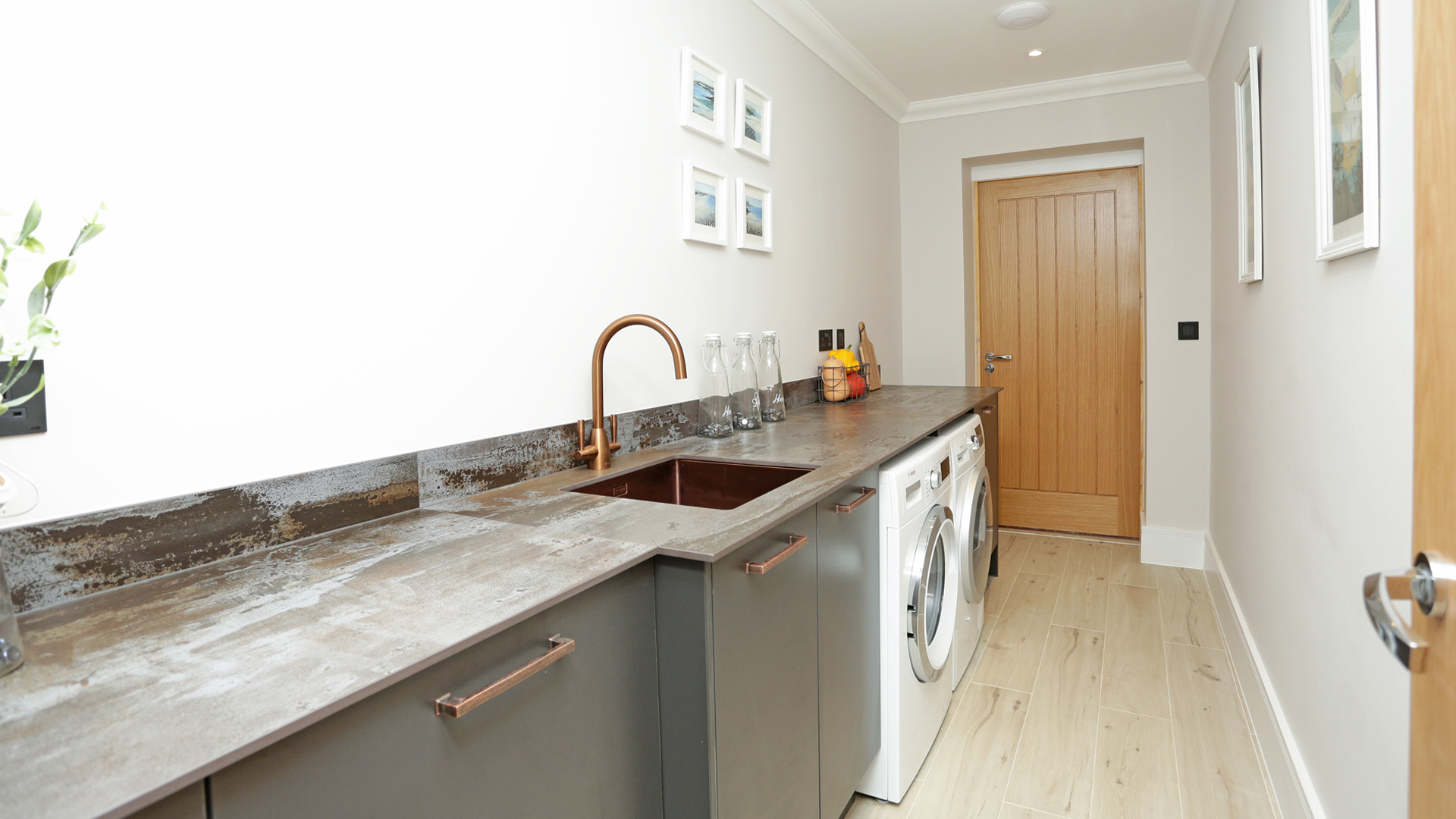 Utility room with sink and appliances at Plot 14 Weavers park.