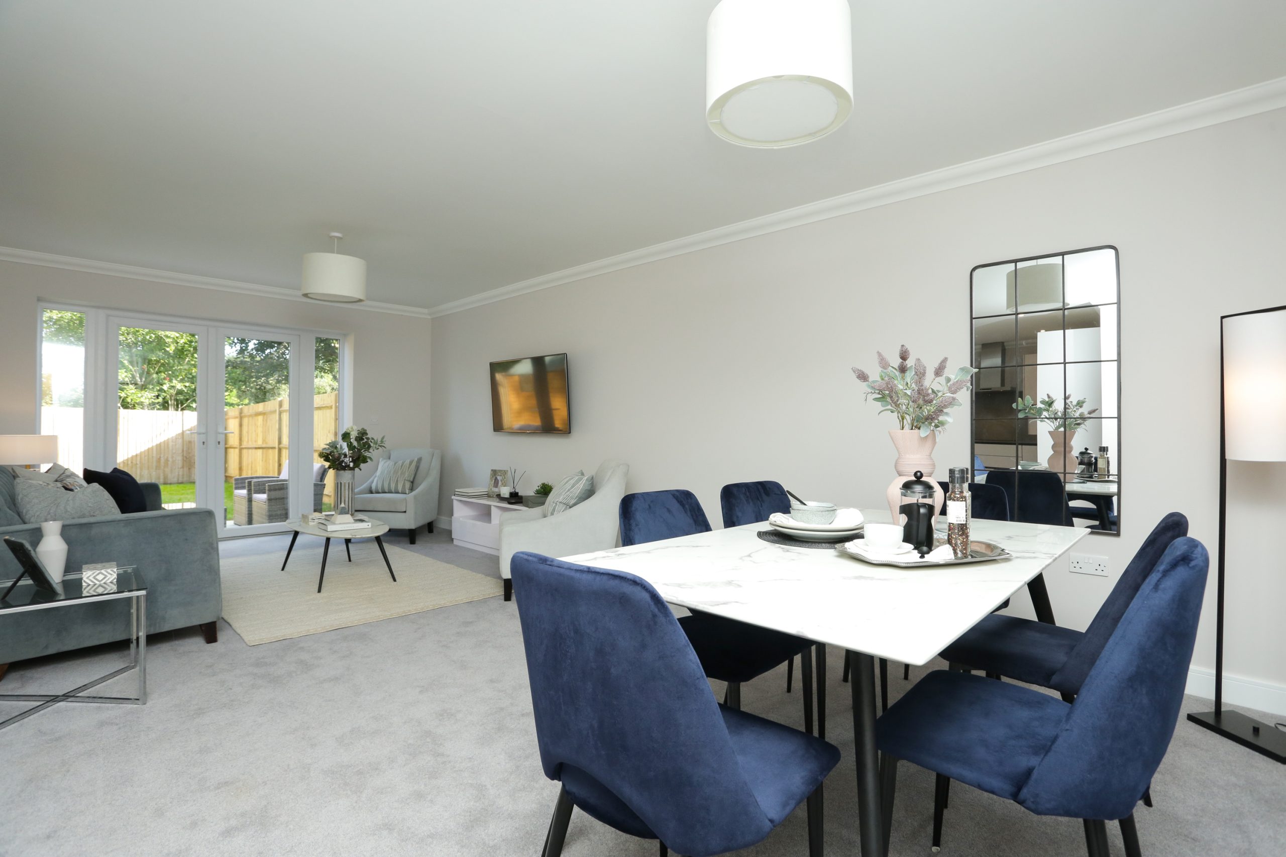 open plan kitchen-diner and living room at Mulberry Place Phase 2