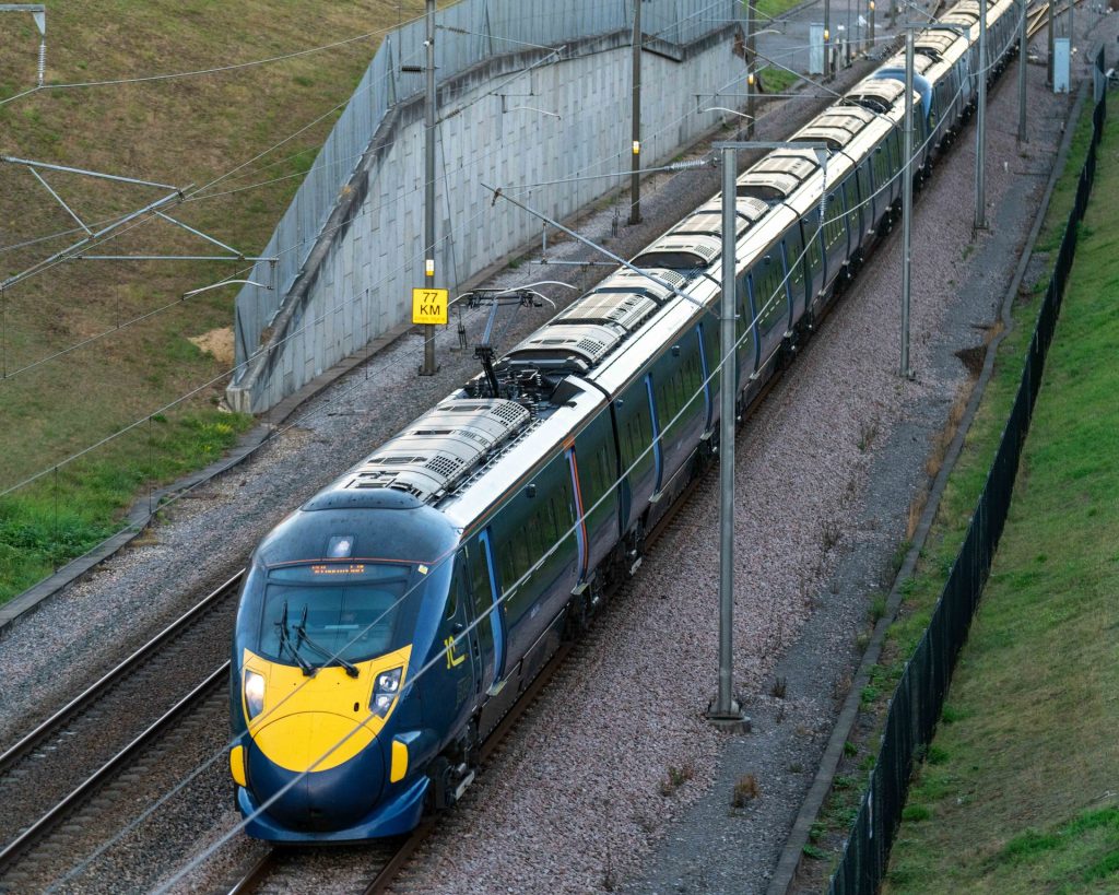 Fast train on the Lenham track