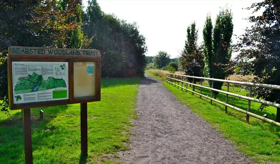 Entrance to a local woodland park in Bearsted